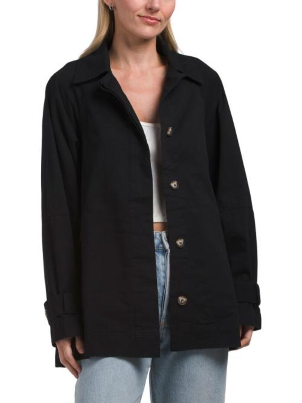 LILLA P Collared Twill Jacket